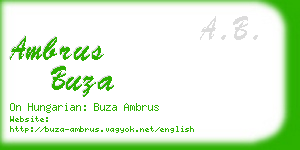 ambrus buza business card